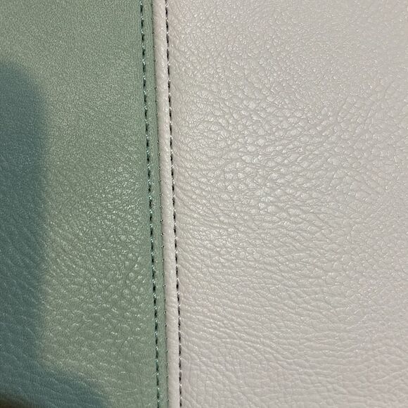 Mint Green and White Tote Bag - Picture 3 of 14